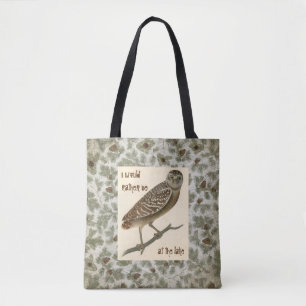 Owl Pine Cones Boughes Trees Skull Tas