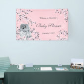 Owl Pink Glitter Cherry Blossom Baby Spandoek (Beurs)