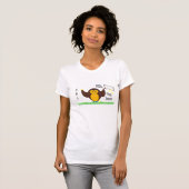 Owl Play Tennis Bella Canvas T-Shirt (Voorkant volledig)