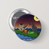 Owl Plus Pussycat, knop Ronde Button 5,7 Cm (Voorkant /achterkant)