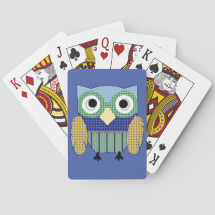 Owl Poker Face Pokerkaarten