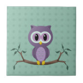 Owl Polka Dot Tile Tegeltje (Voorkant)