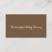 Owl Popping Out of Egg Diaper Raffle Ticket Informatiekaartje (Achterkant)