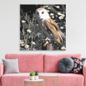Owl Portret Canvas Afdruk (Insitu (Woonkamer))