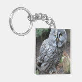 Owl Portret Foto Sleutelhanger (Voorkant Links)