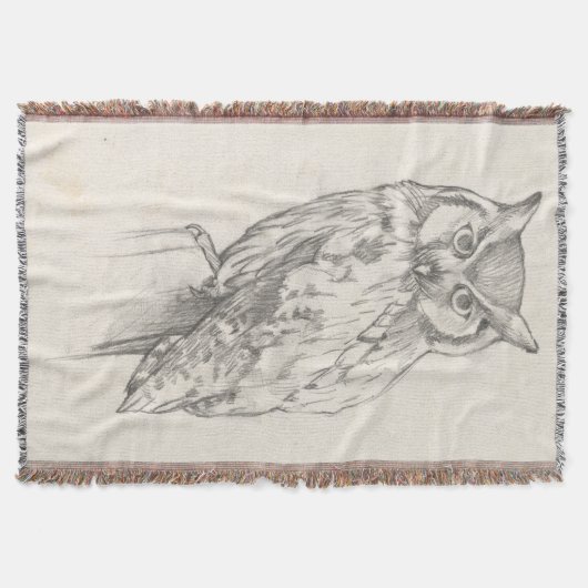 Owl Portret - Schets Deken (Voorkant)