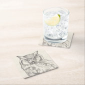 Owl Portret - Schets Kartonnen Onderzetters (Insitu)