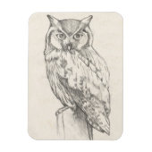 Owl Portret - Schets Magneet (Verticaal)