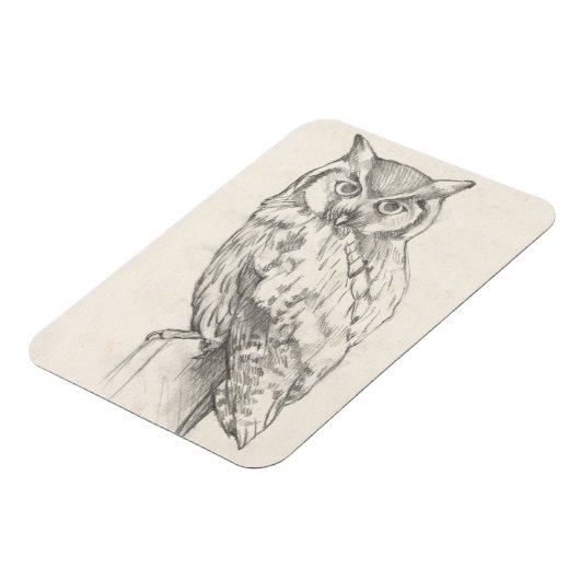 Owl Portret - Schets Magneet (Linkerzijde)