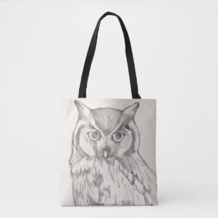 Owl Portret - Schets Tote Bag