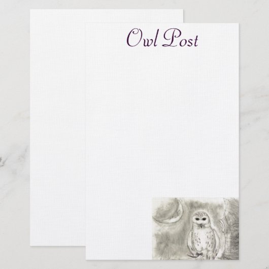 Owl Post Briefpapier (Voorkant / Achterkant)