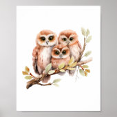 Owl Poster Print (Voorkant)