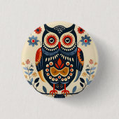 Owl Poster Ronde Button 3,2 Cm (Voorkant)