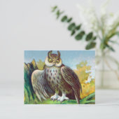  Owl Print Briefkaart (Staand voorkant)