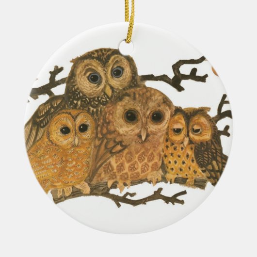 Owl Print Ornament (Voorkant)
