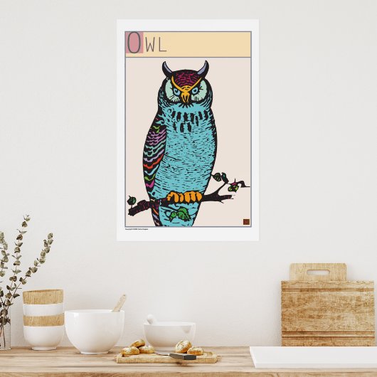 Owl-Print Poster (Keuken)