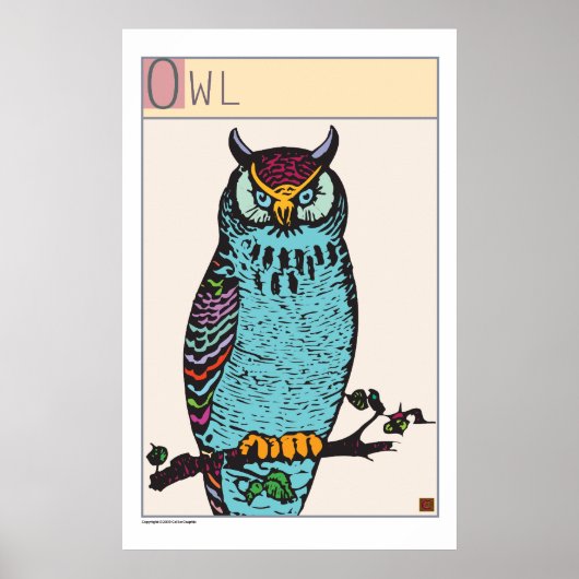 Owl-Print Poster (Voorkant)