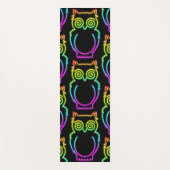 Owl Psychedelic Neon Light Button Yogamat (Voorkant)