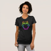 Owl Psychedelic Neon Light Tshirt (Voorkant volledig)