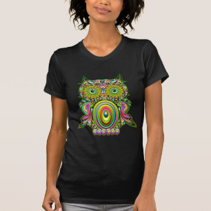 Owl Psychedelic Pop Art T-shirt