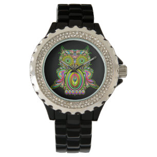 Owl Psychedelic Pop Art watch Horloge