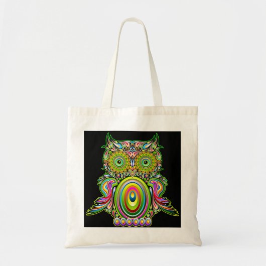 Owl Psychedelic Popart Bag Tote Bag (Voorkant)