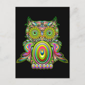 Owl Psychedelic Popart Briefkaart (Voorkant)