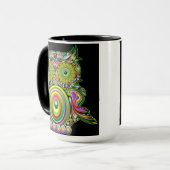Owl Psychedelic Popart Mok (Voorkant links)