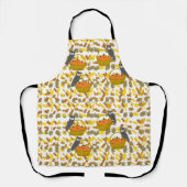 Owl & Pumpkin Harvest" Apron | All-Over Print Schort (Voorkant)