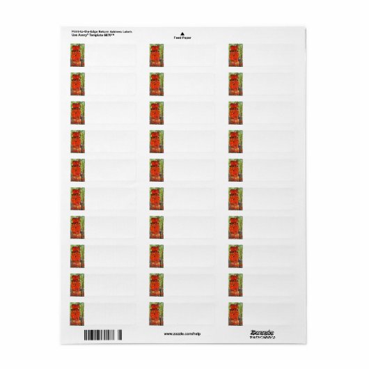 Owl Pumpkins Return Address Label (Full Sheet)