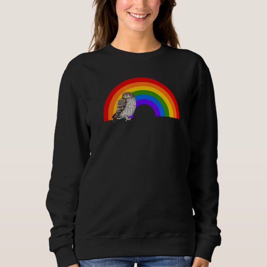 Owl Rainbow Bird Birdwatcher Animal Biologist Trui (Voorkant)