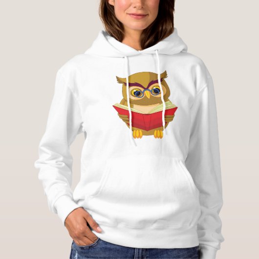Owl Reading Hoodie (Voorkant)