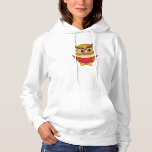 Owl Reading Hoodie (Voorkant)
