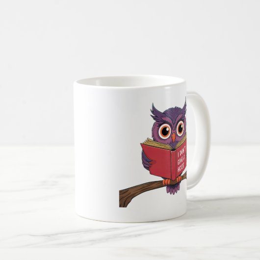 Owl Reading Koffiemok (Voorkant rechts)