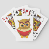 Owl Reading Pokerkaarten (Achterkant)