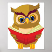 Owl Reading Poster (Voorkant)