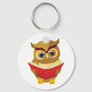 Owl Reading Sleutelhanger