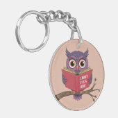 Owl Reading Sleutelhanger (Voorkant Links)