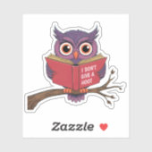 Owl Reading Sticker (Vel)
