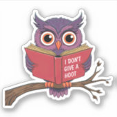 Owl Reading Sticker (Voorkant)