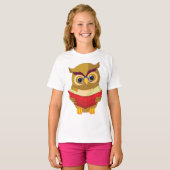 Owl Reading T-shirt (Voorkant volledig)