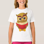 Owl Reading T-shirt (Voorkant)
