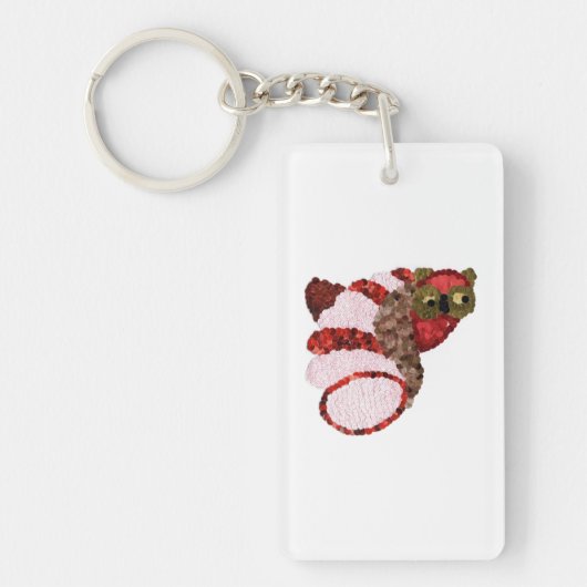 Owl Rechthoekige Sleutelhanger (Voorkant)