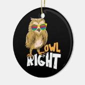 Owl rechts keramisch ornament (Links)