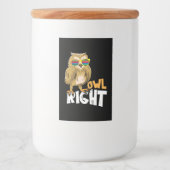 Owl rechts voedselcontainer etiket (Voorkant)