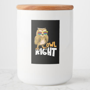 Owl rechts voedselcontainer etiket