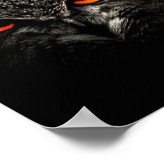 Owl Retro Eye Men Women Kids Gift Apparel Poster (Hoek)