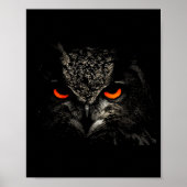 Owl Retro Eye Men Women Kids Gift Apparel Poster (Voorkant)
