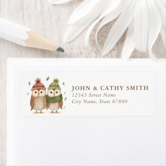 Owl Return Address Labels (Insitu)