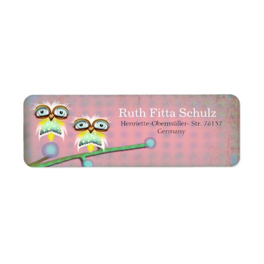 Owl Return Address Labels (Voorkant)